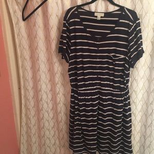 Striped Fit & Flare Dress